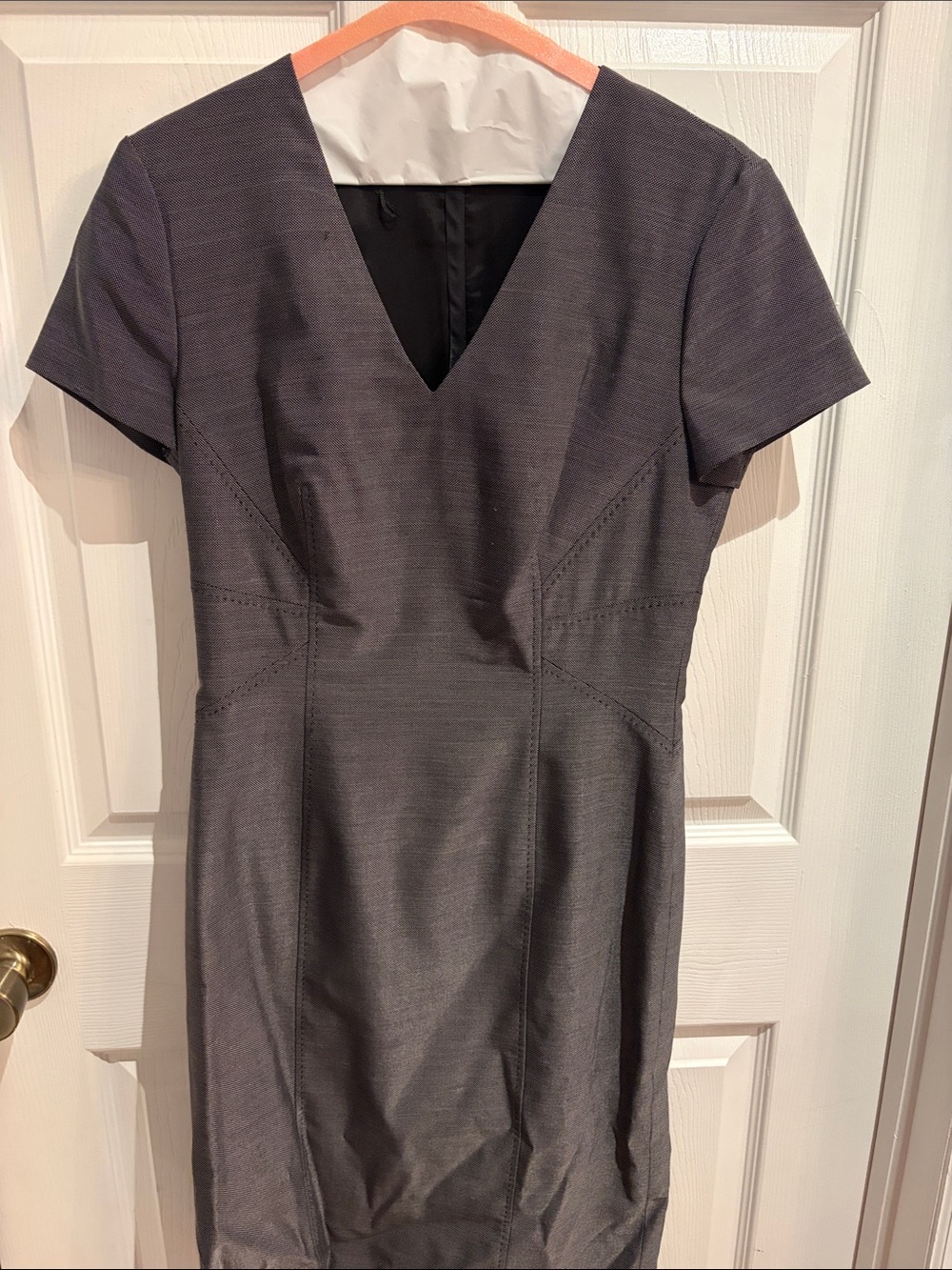 Classic Gray V-Neck Hugo Boss Women's Dress